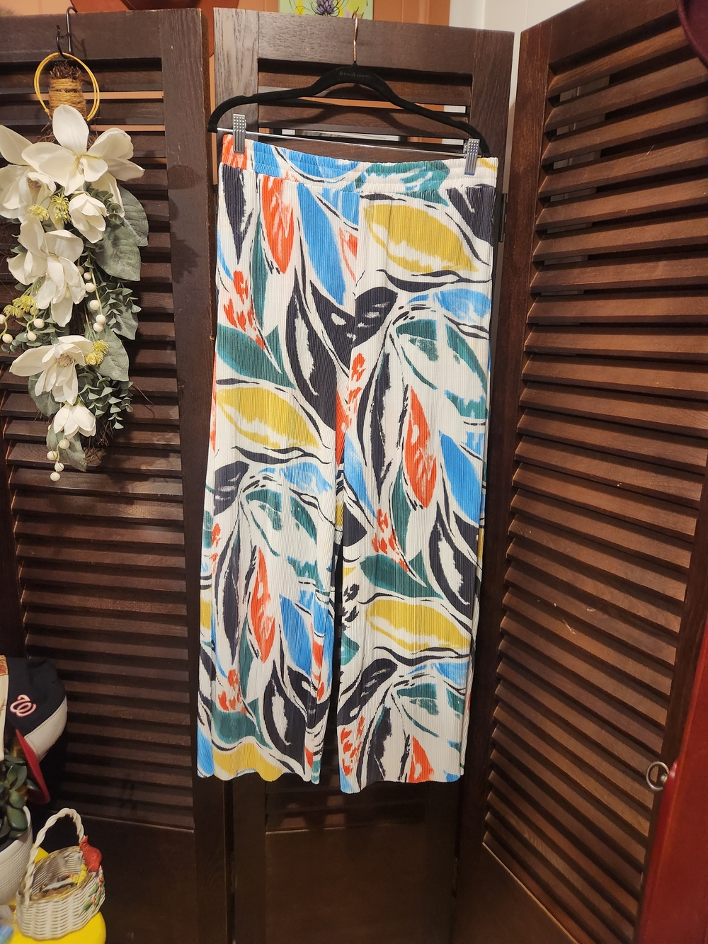 Wide Leg Printed Palazzo Pants in Multicolor